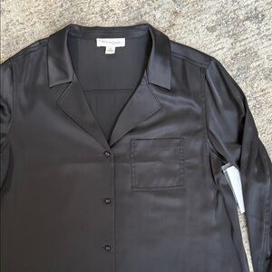 Treasure & Bond Black silky Button Down Shirt